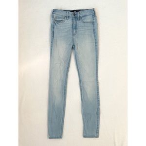 Hollister High Rise Super Skinny Light Wash Jeans Size 00 Short